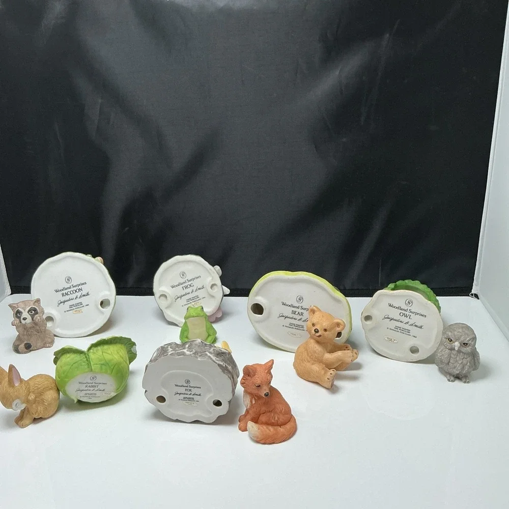 VTG 1980s Franklin Mint‎ Woodland Surprises Lot Of 6 Nature Animal Figurines